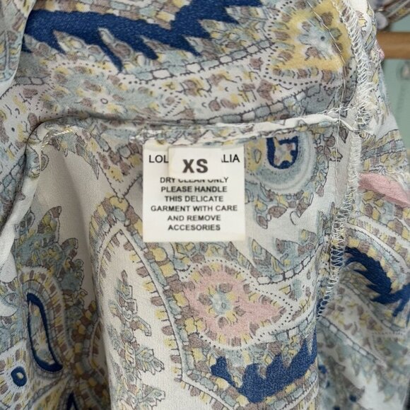 LOLA AUSTRALIA XS 100% Silk Slip Dress Nightie Lingerie Paisley Nightgown Neglig - Picture 8 of 16